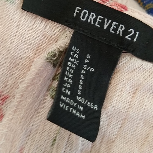 Forever 21 Hi-lo Romper Light Pink Floral/ Small - Picture 3 of 6